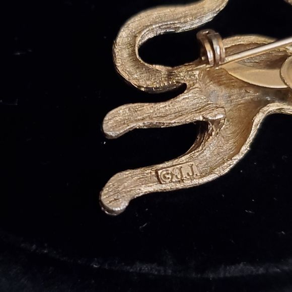 Vintage Signed "JJ" Cat Brooch - Picture 4 of 8